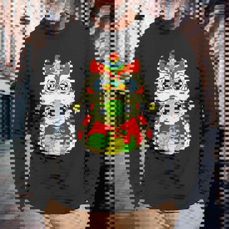 Happy Lunar Chinese New Year 2025 Cute Babynake Dragon 長袖Tシャツ 高齢者への贈り物