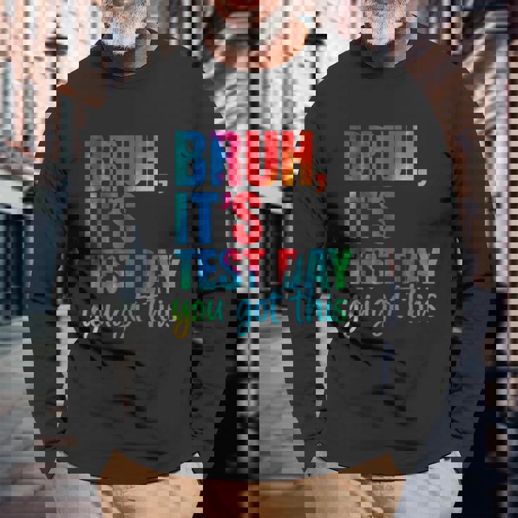 Its Test Day シャツ 学生 モチベーション ポジティブ バイブ 長袖Tシャツ 高齢者への贈り物