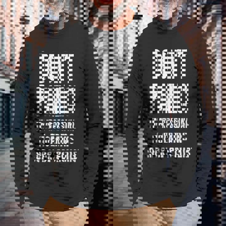 It運用サポートスペシャリスト 長袖Tシャツ 高齢者への贈り物