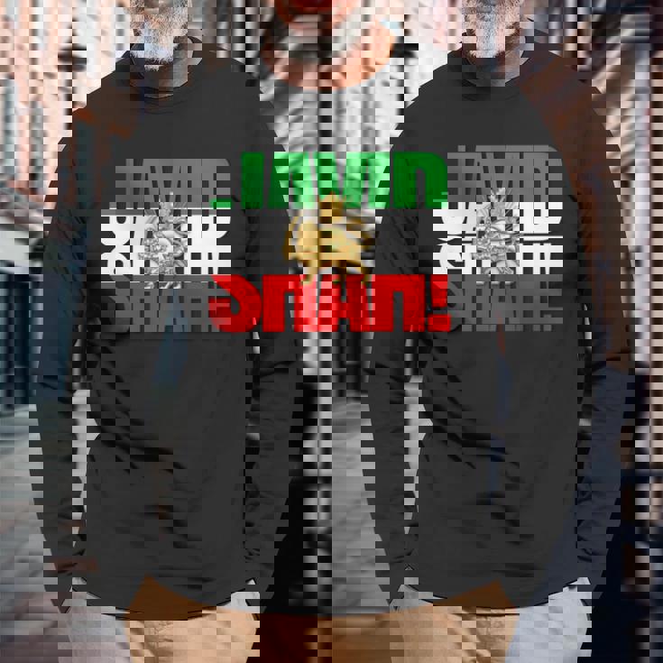 Javidhah イラン国旗 ペルシャパフラヴィー ライオンと太陽 長袖tシャツ 長袖Tシャツ 高齢者への贈り物