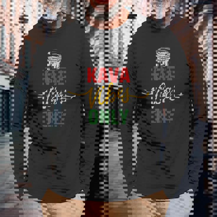 Kavaibes Only Pacific Island Culture 長袖Tシャツ 高齢者への贈り物