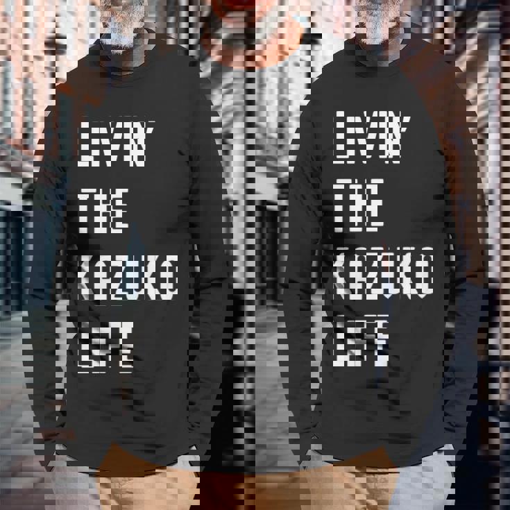 Kazuko の人生を生きている Kazuko 長袖tシャツ 長袖Tシャツ 高齢者への贈り物