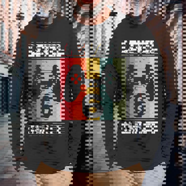 Level 6 6年目の結婚記念日のギフトに最適 長袖Tシャツ 高齢者への贈り物