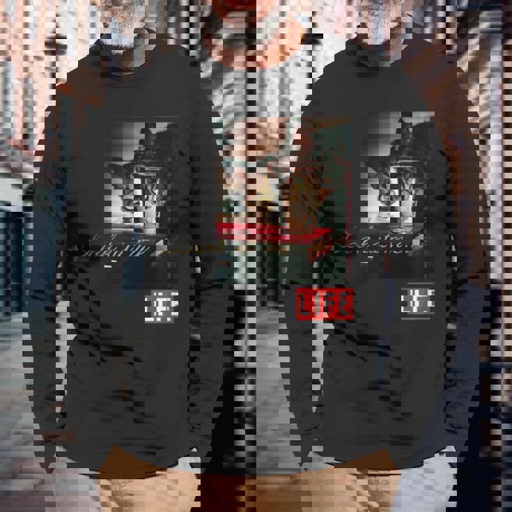 Life Picture Collection 猫（6） 長袖Tシャツ 高齢者への贈り物