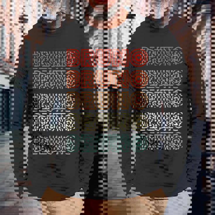 Love Heart Bruno Retrotyle Bruno Lover Heart 長袖Tシャツ 高齢者への贈り物