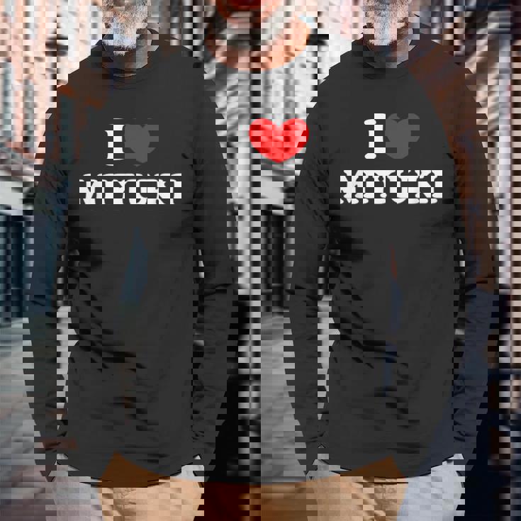 I Love Miyuki 私は愛する Miyuki 長袖Tシャツ 高齢者への贈り物