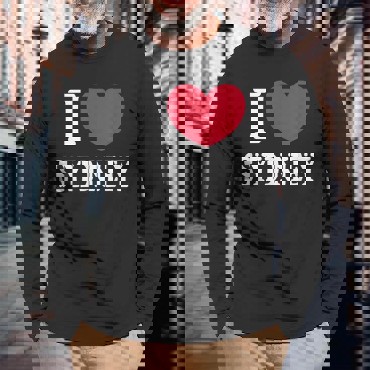 I Loveydney シドニーが大好き 長袖Tシャツ 高齢者への贈り物