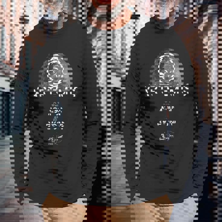 Nasa アルテミス計画 月とその先へ 長袖Tシャツ 高齢者への贈り物