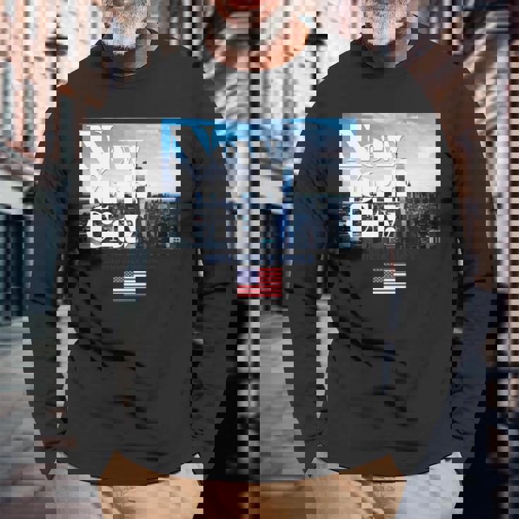 New York Citykyline Outfit New York New York City 長袖tシャツ 長袖Tシャツ 高齢者への贈り物