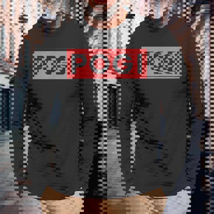 Pogihansomeとgwapoフィリピン人pinoypinayフィリピン 長袖Tシャツ 高齢者への贈り物