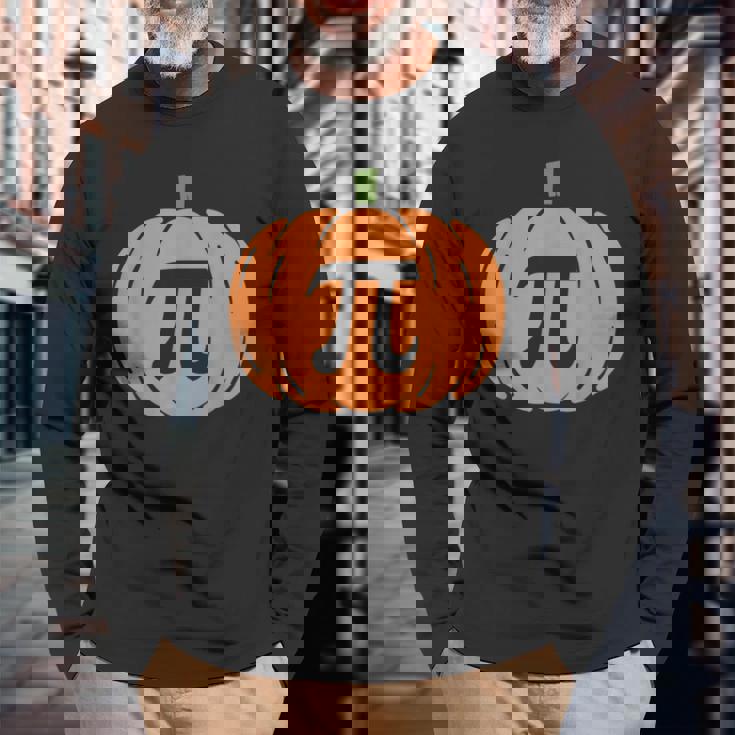 Pumpkin Pi Math Pun Thanksgiving Long Sleeve T-Shirt Gifts for Old Men