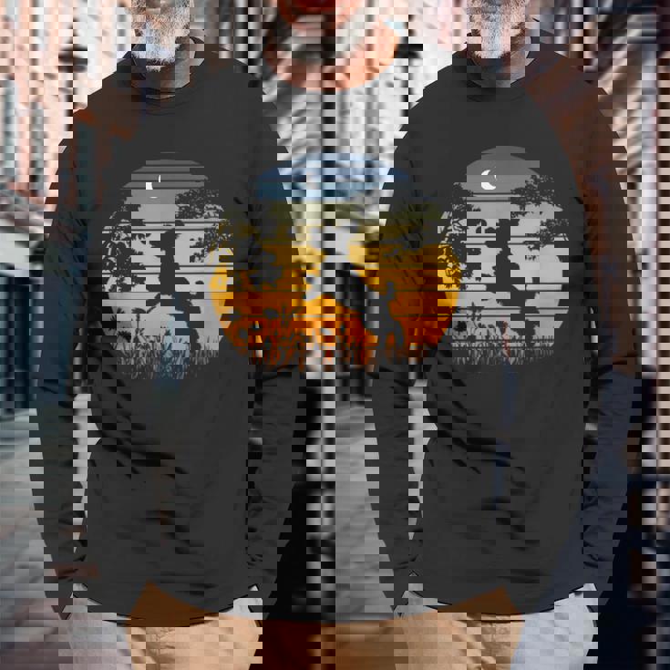 Retrointageunset Garden Nature Cockapoo Dog Lover 長袖Tシャツ 高齢者への贈り物