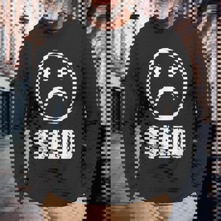 Sad 季節 愛情障害 悲しみ うつ病 エモ パンク 長袖Tシャツ 高齢者への贈り物