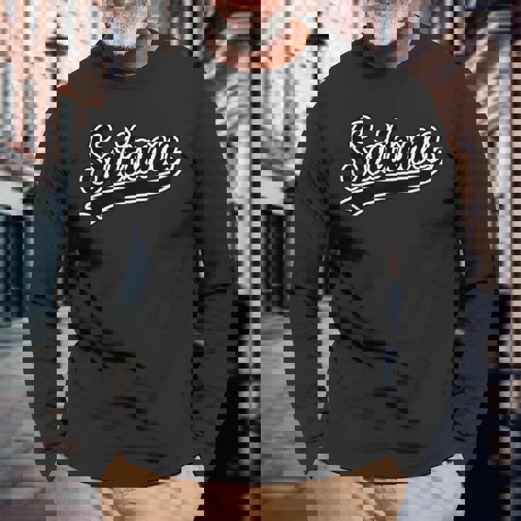 Saitama 埼玉（チームユニフォーム風）【47都道府県】ジモtティ 地元愛 お土産 面白い おしゃれ 長袖Tシャツ 高齢者への贈り物