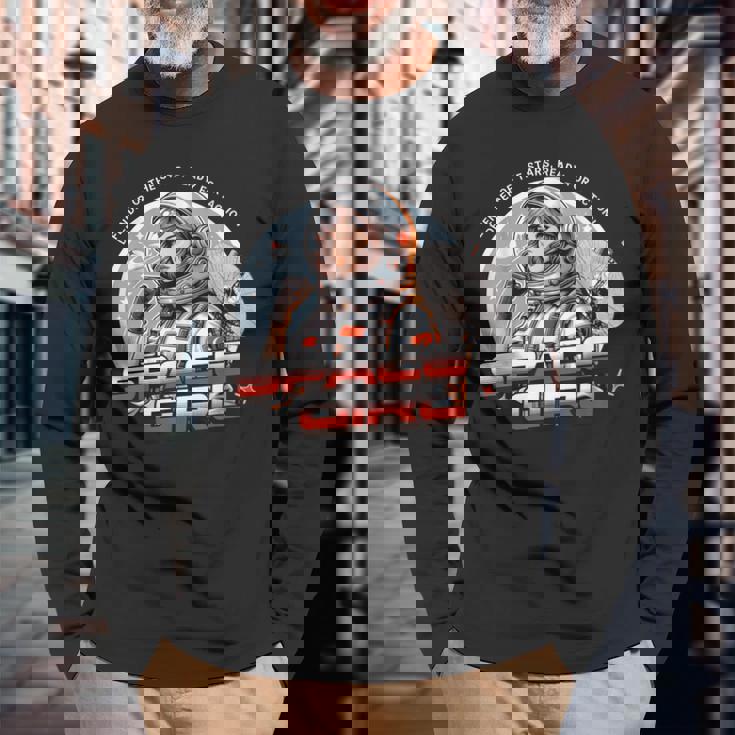 Sf宇宙少女ディフェンダー・オブ・ザ・スターズ・レディ・フォー・アクション。 長袖Tシャツ 高齢者への贈り物