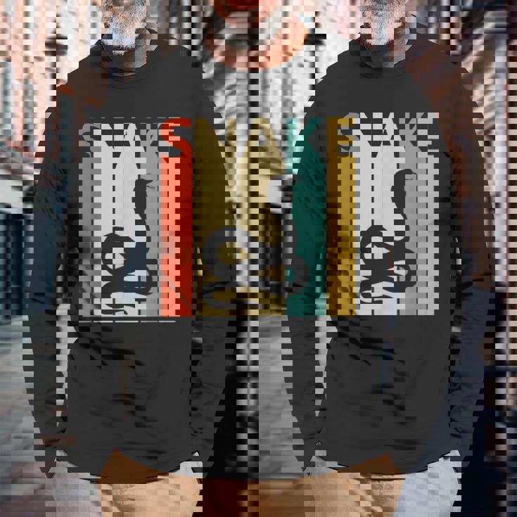 Snake ヘビ 蛇 動物 長袖Tシャツ 高齢者への贈り物