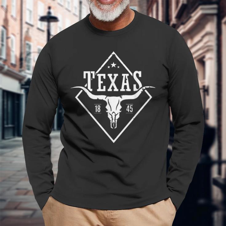 Texas Et Bétail T-shirt à manches longues Cadeaux pour les vieillards