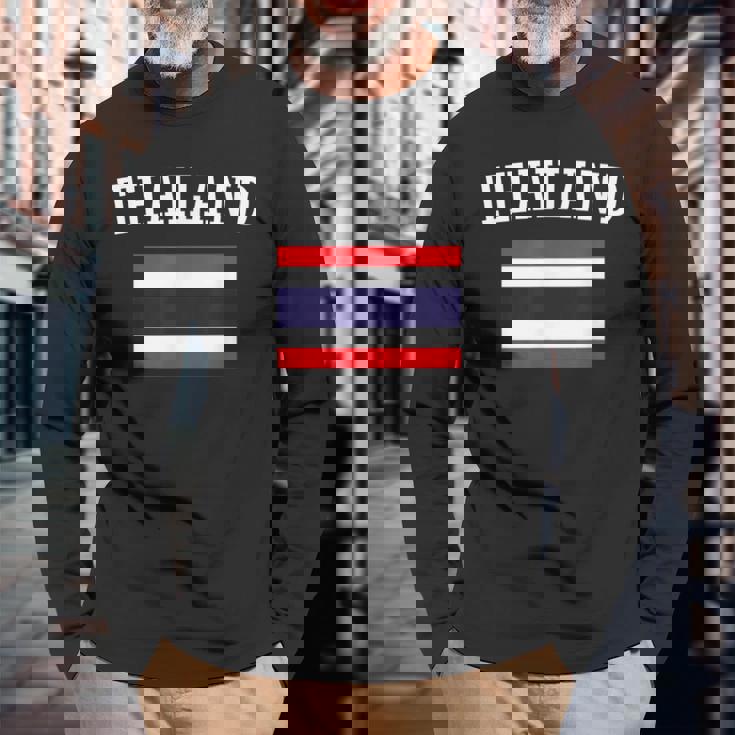 Thai Pride Flag Thailandia Grande Regalo Maglietta a maniche lunghe Regalos para ancianos