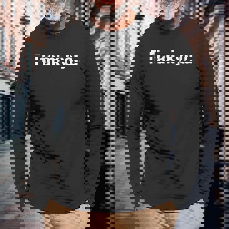 Thank You Nice Thanks 長袖Tシャツ 高齢者への贈り物