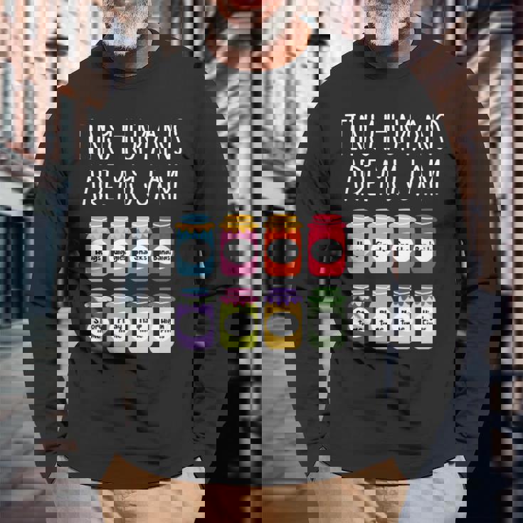 Tiny Humans Are My Jam 幼稚園保育士 長袖tシャツ 長袖Tシャツ 高齢者への贈り物