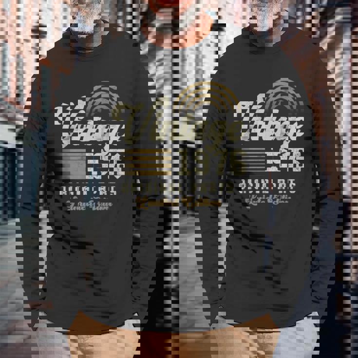 Vintage 1976 オリジナルパーツ 50歳の誕生日 長袖Tシャツ 高齢者への贈り物