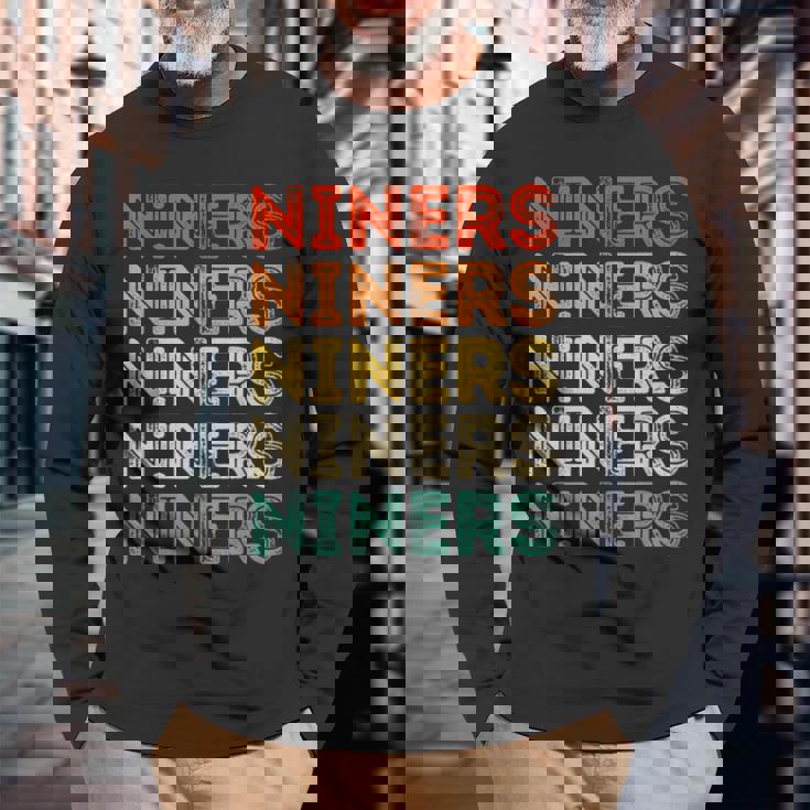 Vintage Retro Niners Retro Style 70S 80S First Name Long Sleeve T-Shirt Gifts for Old Men