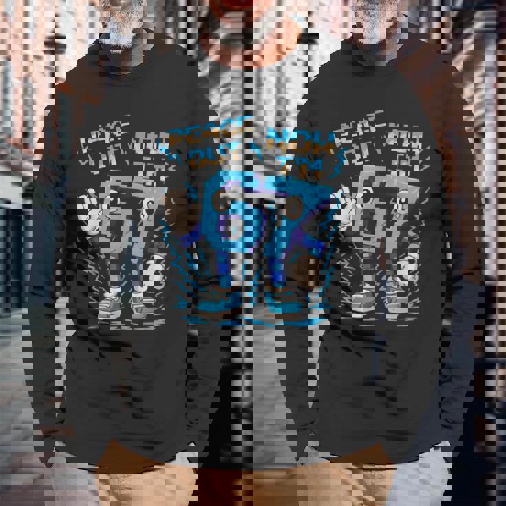 I Was 6 Now I'm 7Ixeven Brainrot 7歳の誕生日 長袖Tシャツ 高齢者への贈り物