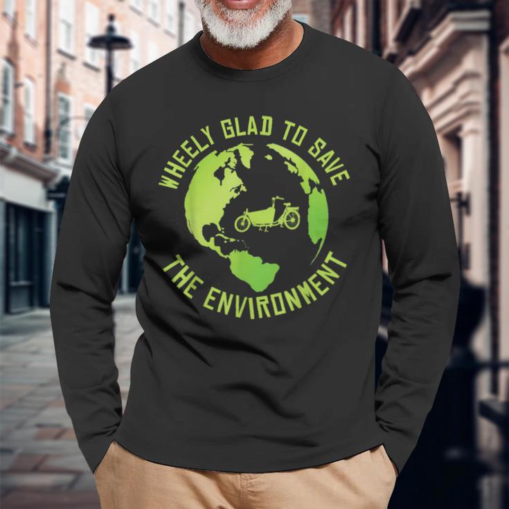Wheelye Alegra Dealvar El Medio Ambiente Cargo Cargobike Camiseta de manga larga Regalos para ancianos