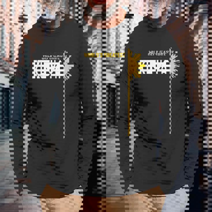 World's Greatest Kuya フィリピンtシャツ 長袖Tシャツ 高齢者への贈り物