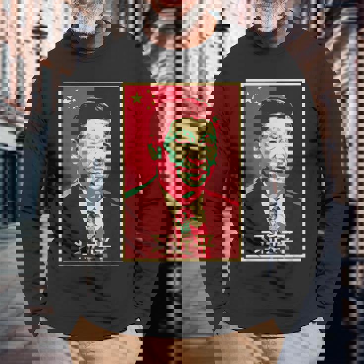 Xi Jinping China 習近平中国国家主席中国中国国家主席中国 長袖Tシャツ 高齢者への贈り物