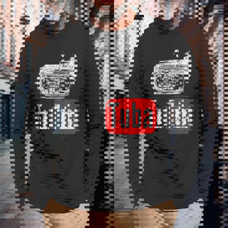 You Tuba 面白いマーチングバンド ヴィンテージ チューバ ユーフォニアム 長袖Tシャツ 高齢者への贈り物