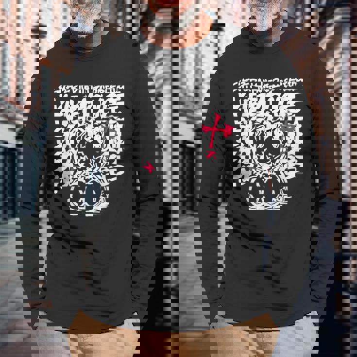 【クレイジー・オリー】Super Kawaii Zombie Idol 黒 長袖Tシャツ 高齢者への贈り物