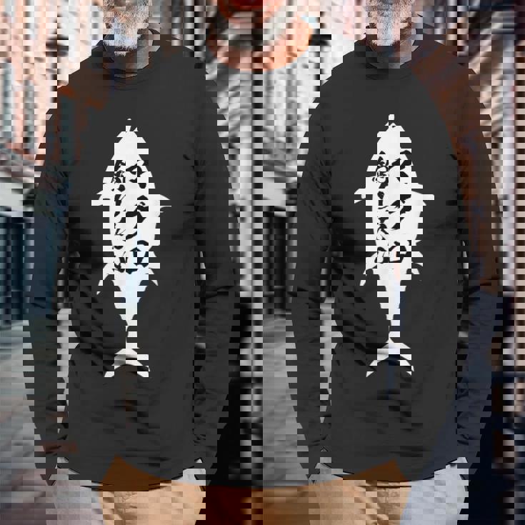 【マグロ釣りたい】鮪 まぐろ 釣りバカ 魚 寿司 釣り 水産 漁師 釣り人 釣り師 おもしろ 面白い ネタ ウケ狙い 長袖Tシャツ 高齢者への贈り物