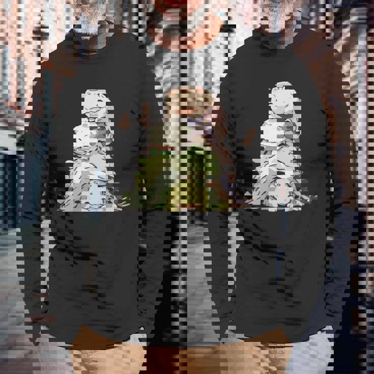 おもしろ爬虫類 かわいいトカゲ ヤモリ 動物 長袖tシャツ 長袖Tシャツ 高齢者への贈り物