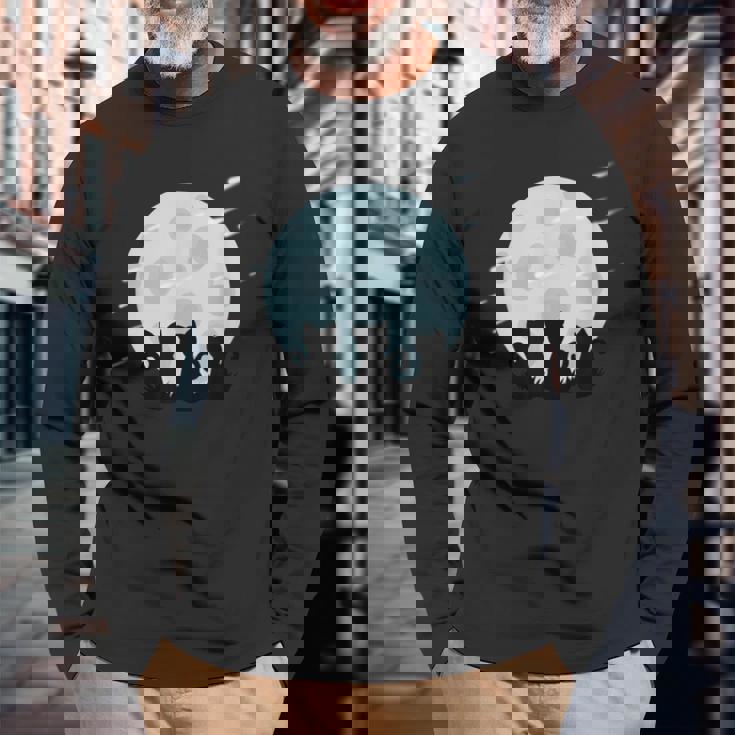 かわいい猫モチーフ 猫好き ペット カラフル ハウスキャット 長袖Tシャツ 高齢者への贈り物