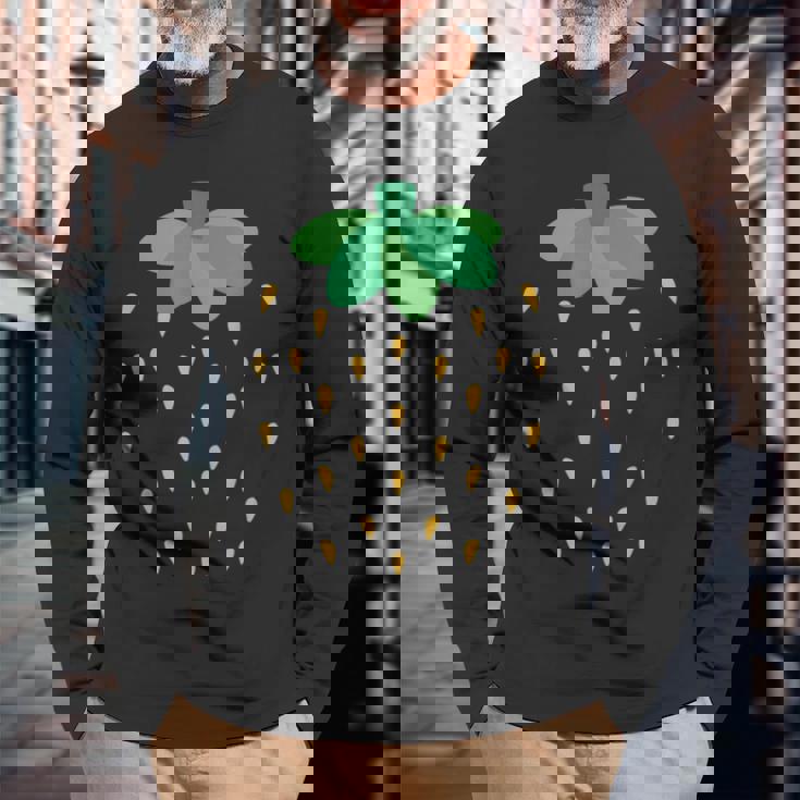 かわいい赤いイチゴ、イチゴ、フルーツ愛好家。 長袖Tシャツ 高齢者への贈り物