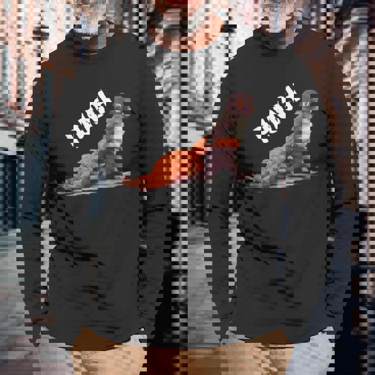 かわいい赤ちゃん猿の名前付きパンチシャツパンチモンキーサポーター 長袖Tシャツ 高齢者への贈り物