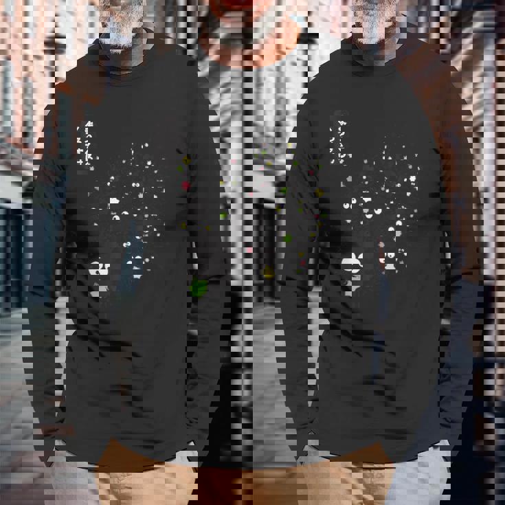 まっくろ くろすけ 長袖Tシャツ 高齢者への贈り物