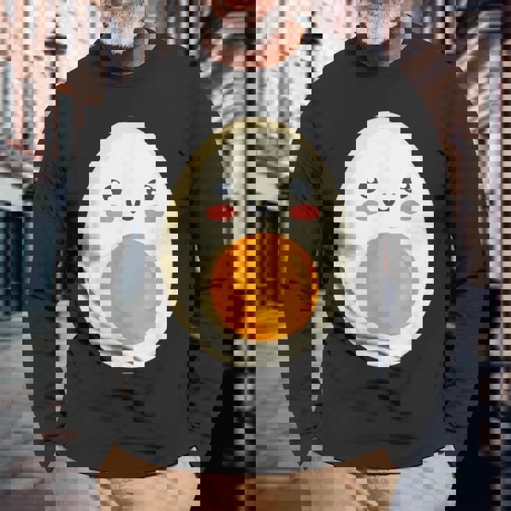 ゆで卵 朝食用卵 長袖Tシャツ 高齢者への贈り物