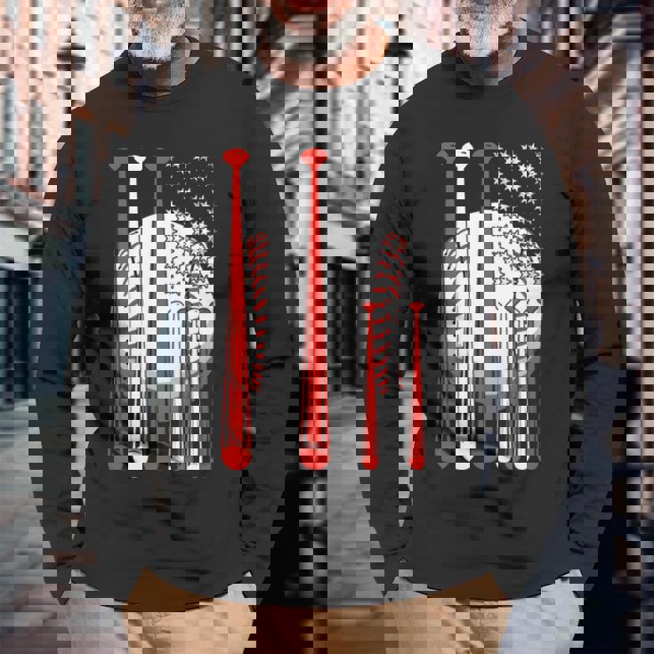 アメリカ 旗 国際的 ソフトボール 野球 メジャーリーグ プロリーグ スポーツ 名高い 大衆的 がいこく 選手会 長袖tシャツ 長袖Tシャツ 高齢者への贈り物