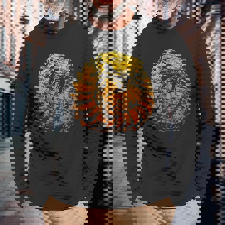 アルマジロトカゲ 長袖Tシャツ 高齢者への贈り物