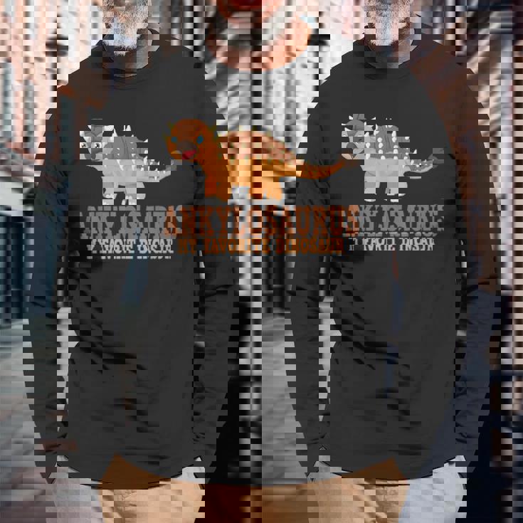 アンキロサウルス My Favorite 恐竜キッズアンキロサウルス 長袖Tシャツ 高齢者への贈り物
