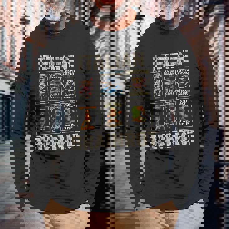 イタリアン・ブレインロット Italian Brainrot 長袖Tシャツ 高齢者への贈り物