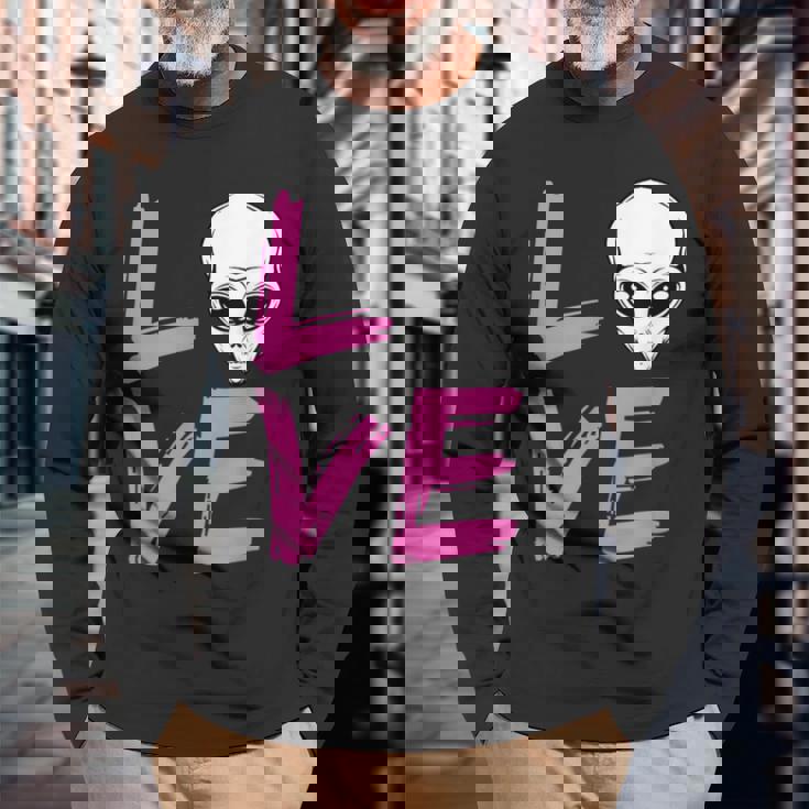 エイリアンラバーtシャツ エイリアンフェイス Ufo ファニーtシャツ 長袖Tシャツ 高齢者への贈り物