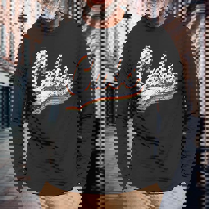 カブス ヴィンテージ 長袖Tシャツ 高齢者への贈り物