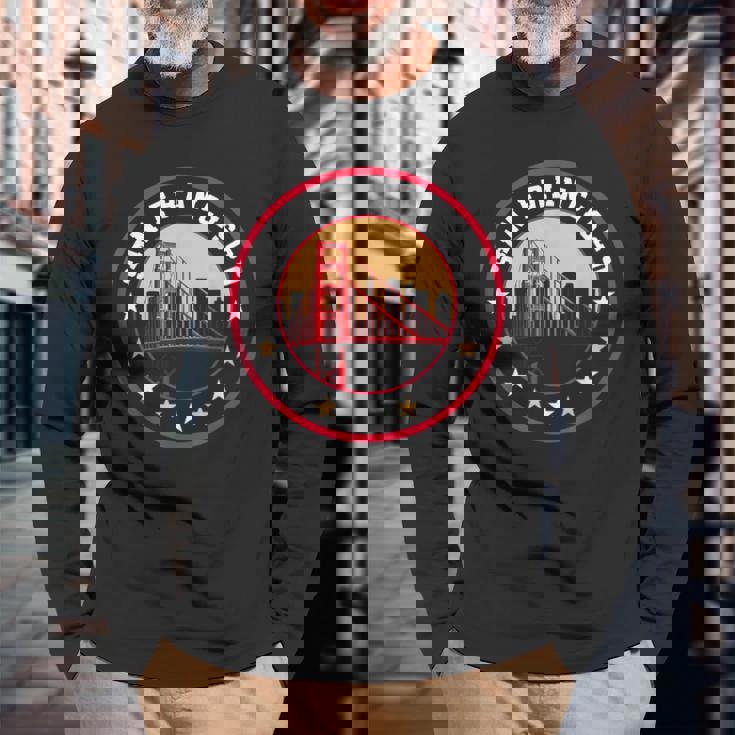 カリフォルニア サンフランシスコ シティ ギフト ブリッジ お土産f 長袖Tシャツ 高齢者への贈り物