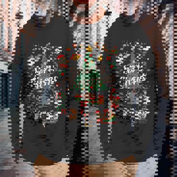 クリスマス サンタ クリスマスツリー レディース キッズ メンズ ダンス かわいい トップス プリント コスチューム 長袖Tシャツ 高齢者への贈り物