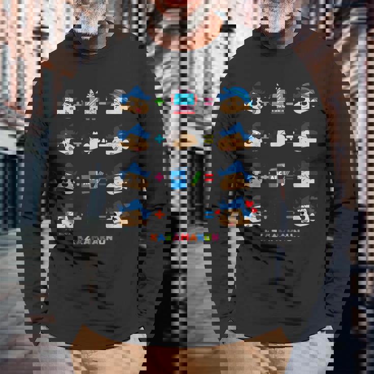 クレヨンしんちゃん 〇＋〇＝？ 風間くんver 長袖Tシャツ 高齢者への贈り物