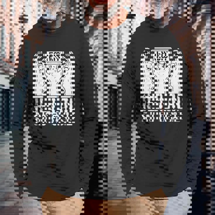 グリーンランドは非売品 シロクマ グリーンランド デンマーク 長袖Tシャツ 高齢者への贈り物