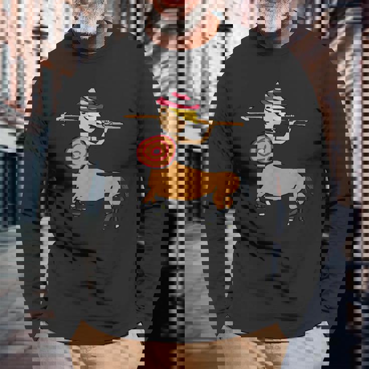 ケンタウロス射手座 長袖Tシャツ 高齢者への贈り物